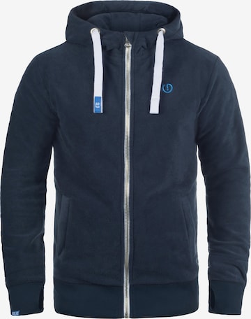Veste en polaire !Solid en bleu : devant