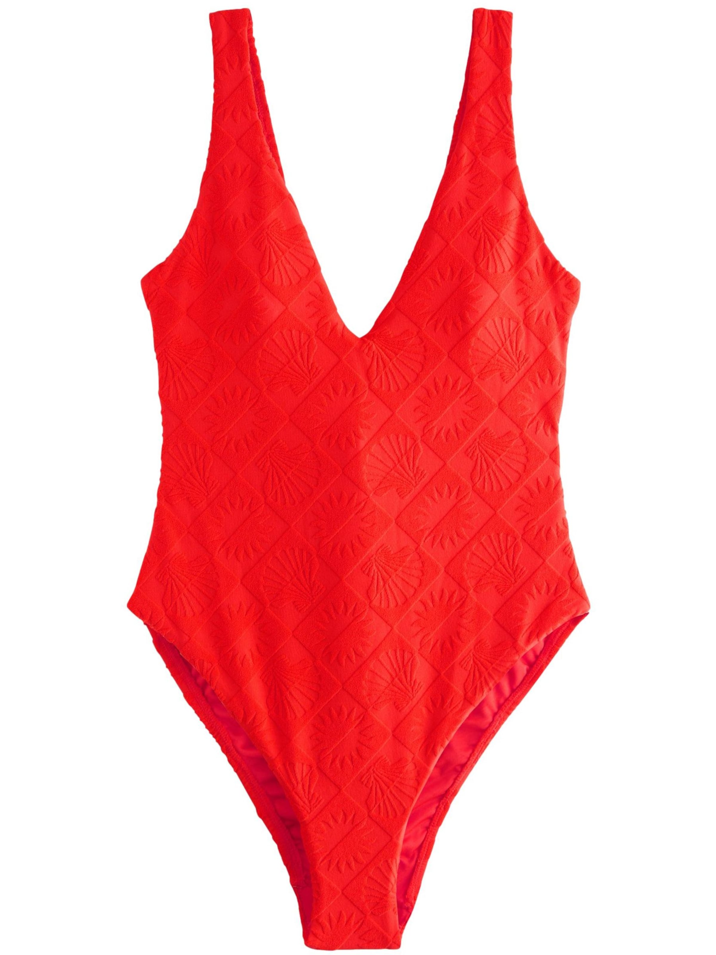 NextBustier Jednodijelni kupaći kostim - crvena boja: prednji dio