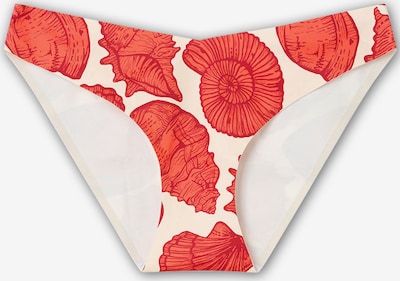 Slip costum de baie Gisela pe corai / alb murdar, Vizualizare produs