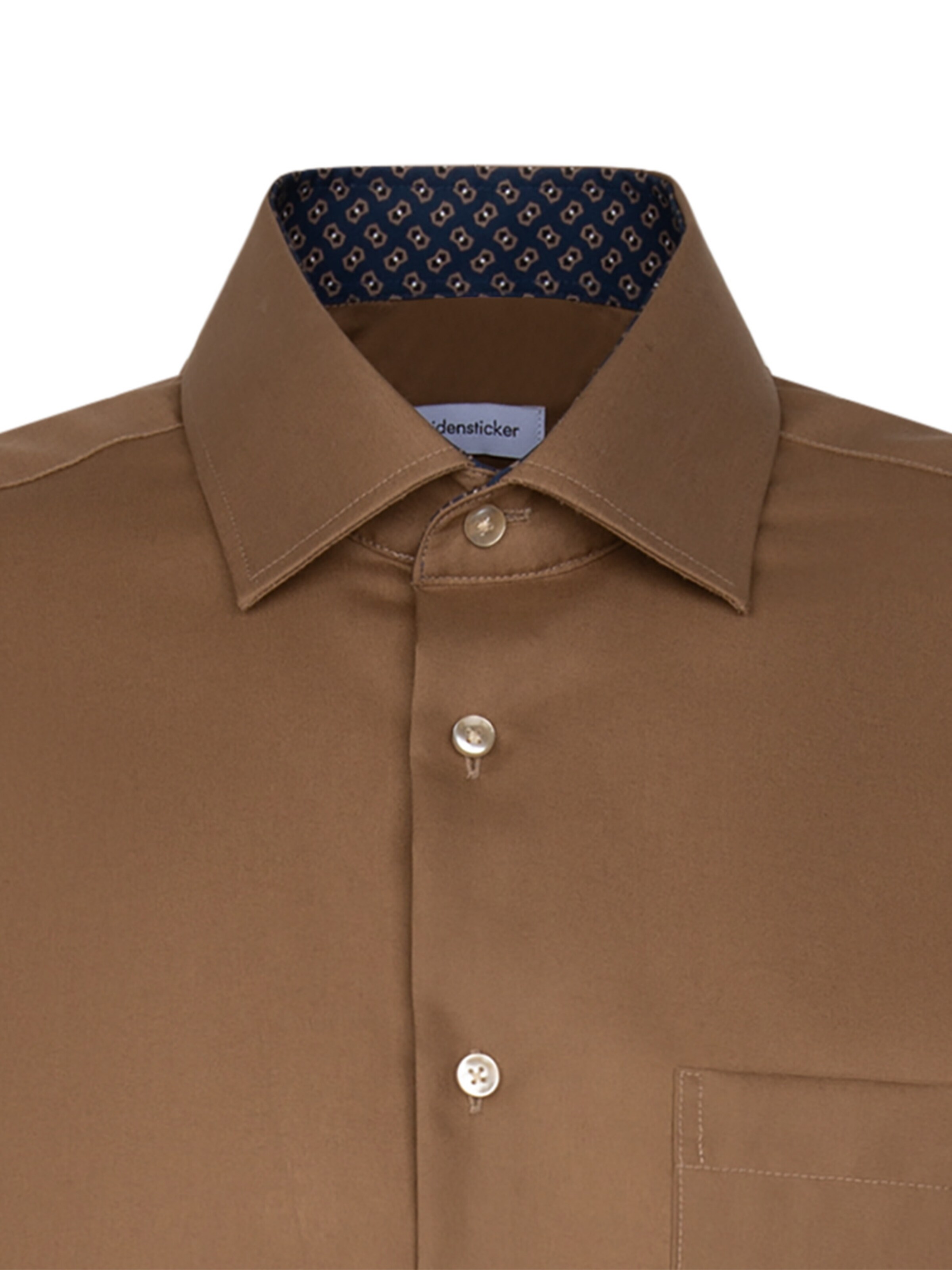 SEIDENSTICKER Regular fit Business shirt 'Schwarze Rose' in Brown
