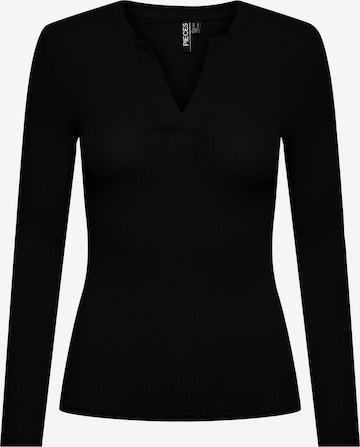 PIECES Shirt 'KITTI' in Black: front