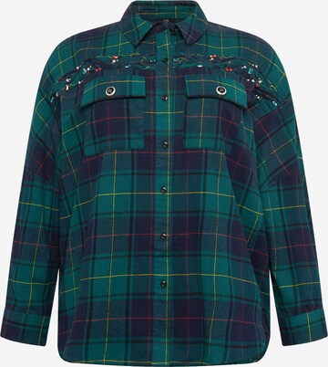 River Island Plus Blouse in Green: front