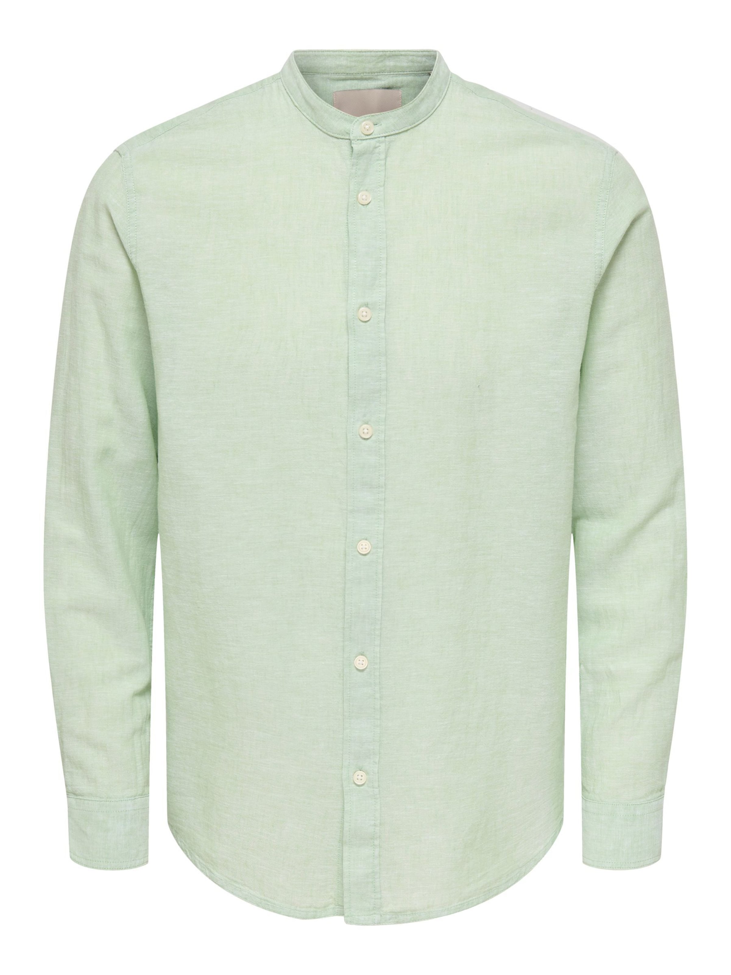Coupe slim Chemise 'ONSCaiden' Only & Sons en vert : devant