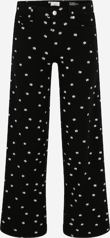 QS Wide leg Jeans in Zwart: voorkant