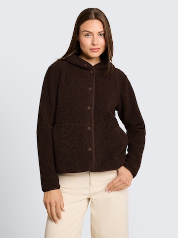 Veste de survêtement TOM TAILOR en marron : devant