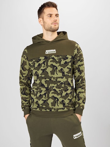 Sweat de sport PUMA en vert : devant