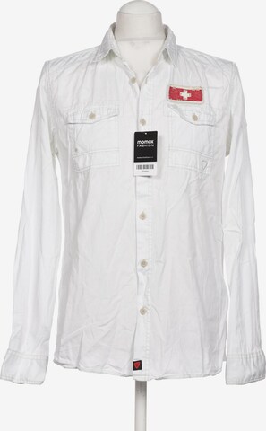 STRELLSON Button Up Shirt in M in White: front