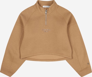 Calvin Klein Jeans Sweatshirt in Beige: front