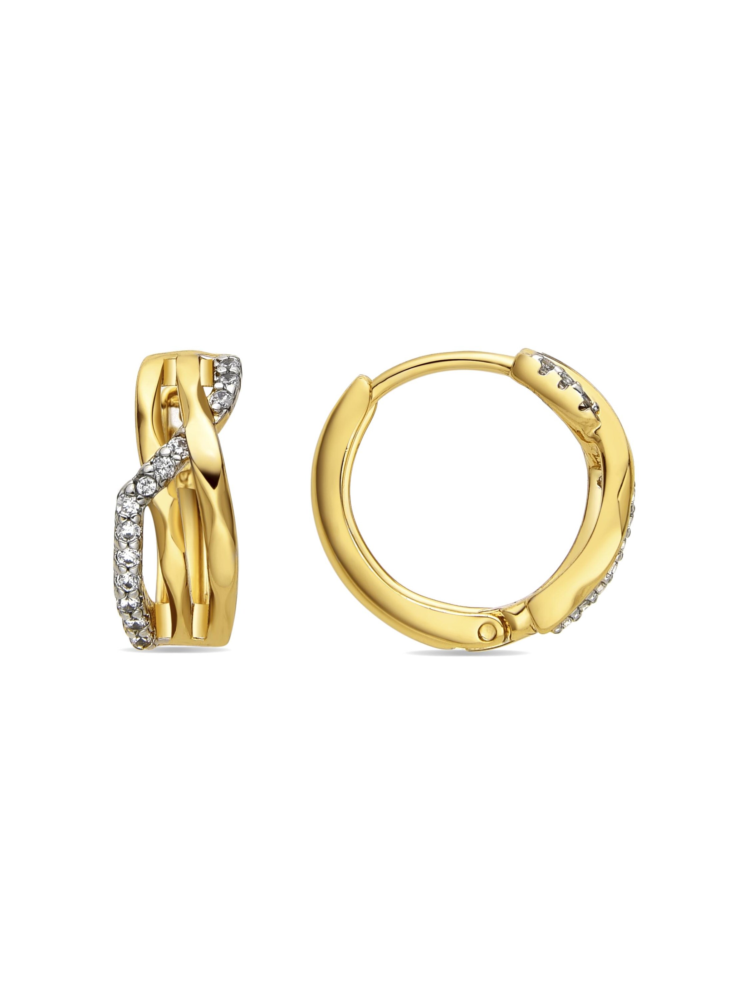 Luxenter Øreringe 'Lonte' i hvid: forside