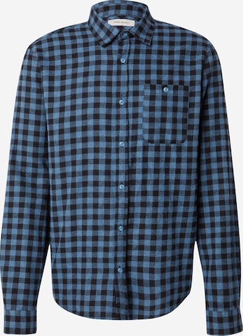 Chemise BLEND en bleu : devant