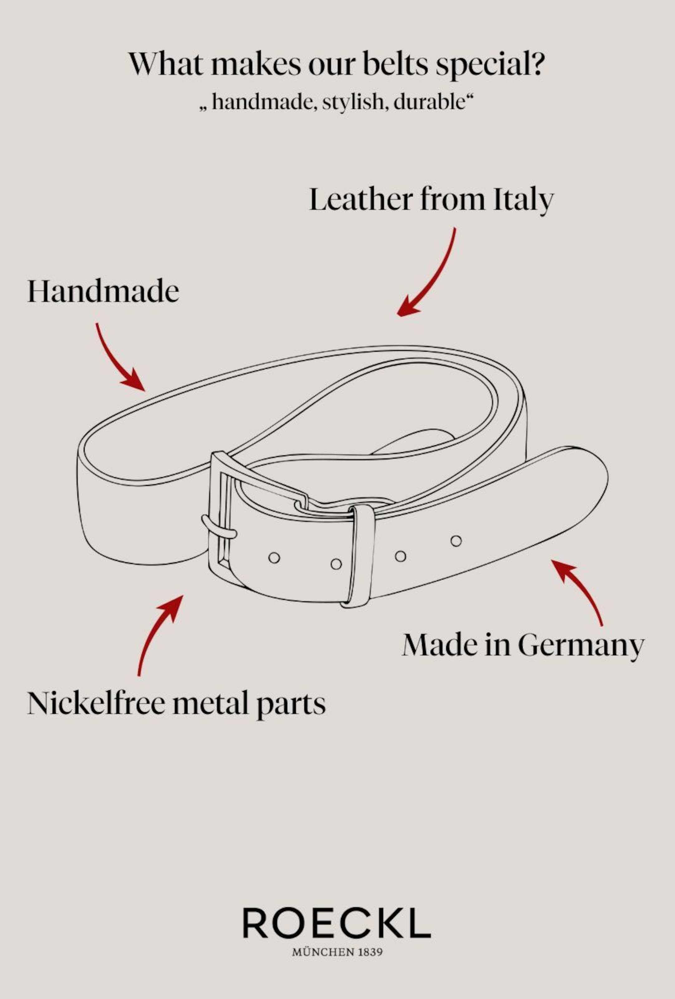 Roeckl Belt 'ROMY' in Brown