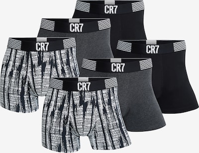 CR7 - Cristiano Ronaldo Retro Boxer ' Basic Print ' in grau / schwarz / weiß, Produktansicht