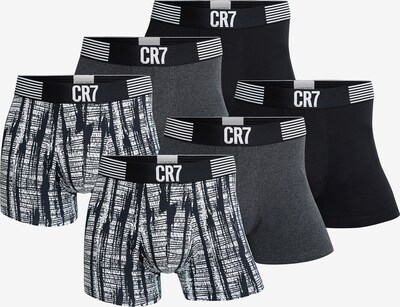 CR7 - Cristiano Ronaldo Retro Boxer ' Basic Print ' in grau / schwarz / weiß, Produktansicht