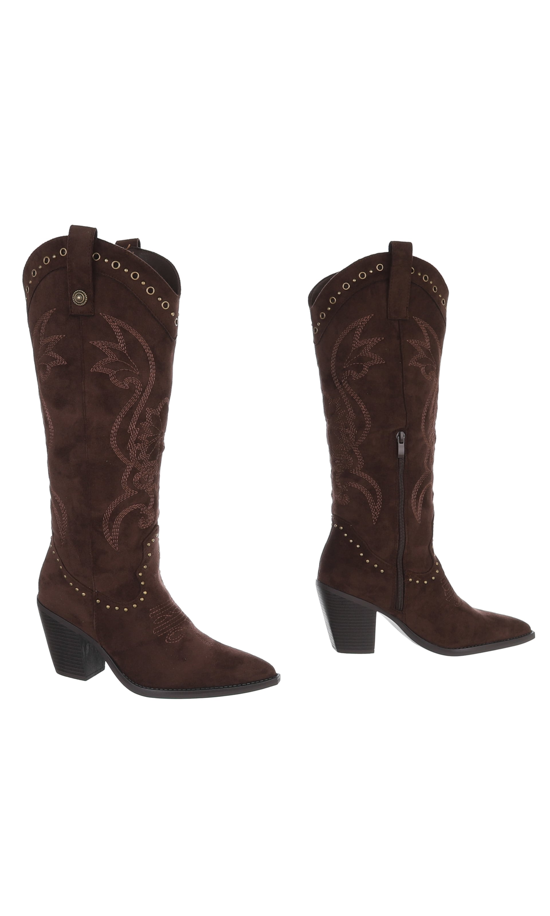 Ital-Design Cowboystiefel in Braun