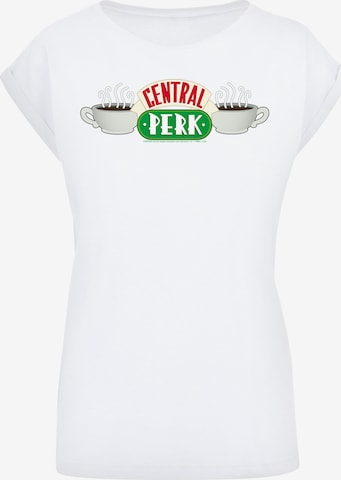 F4NT4STIC Shirt 'Friends Central Perk -BLK' in Wit: voorkant