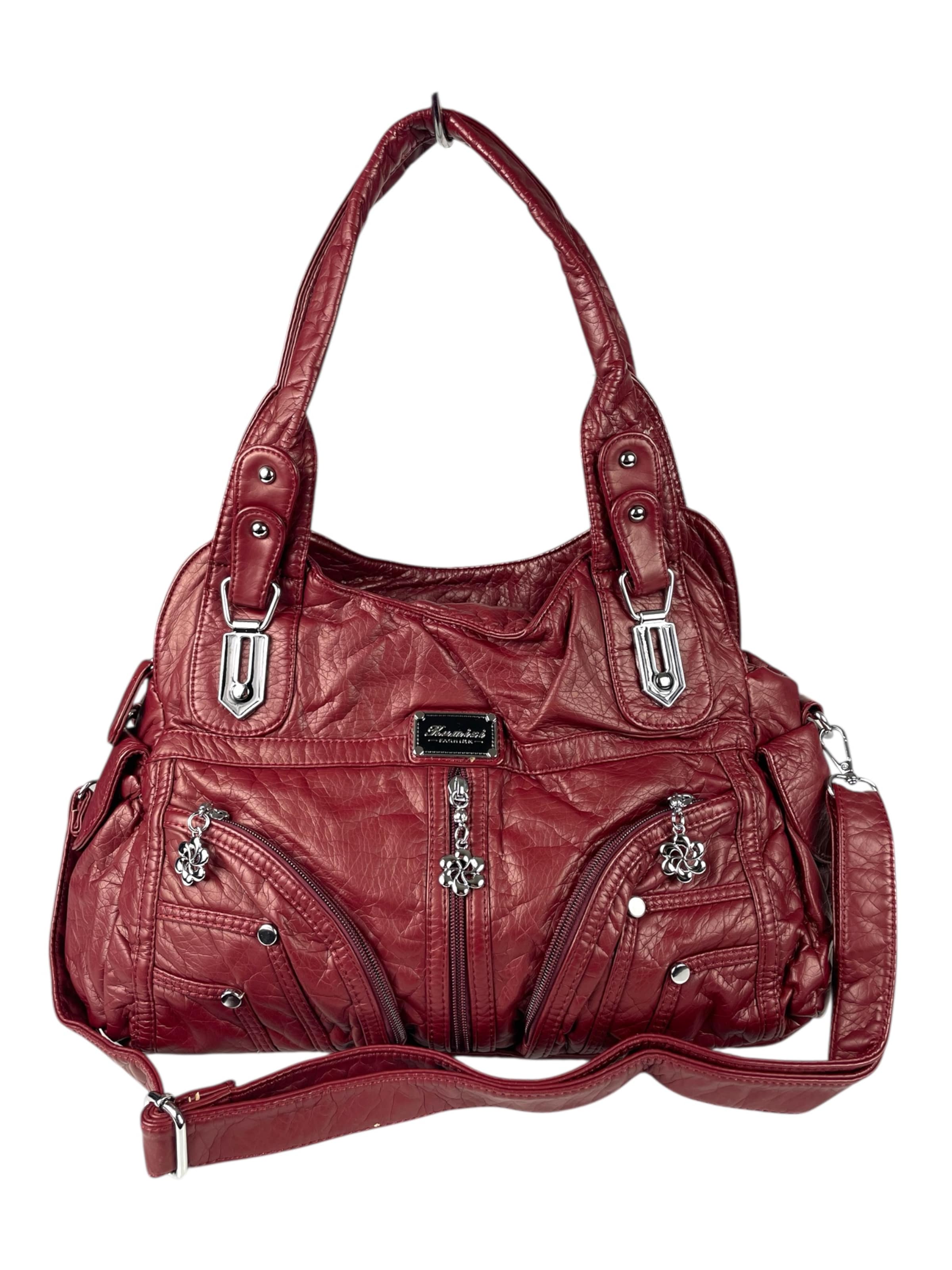 Kumixi Shoulder Bag 'Schultertasche' in Red: front