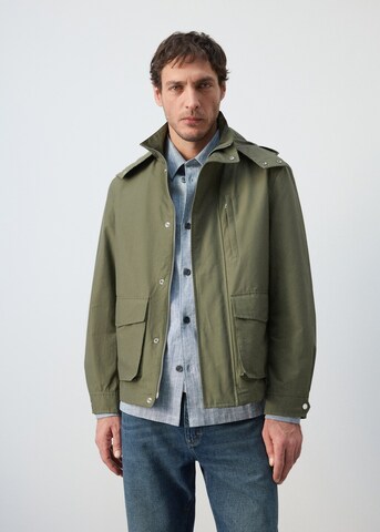 MANGO MAN Between-Season Jacket 'Markos' in Green: front