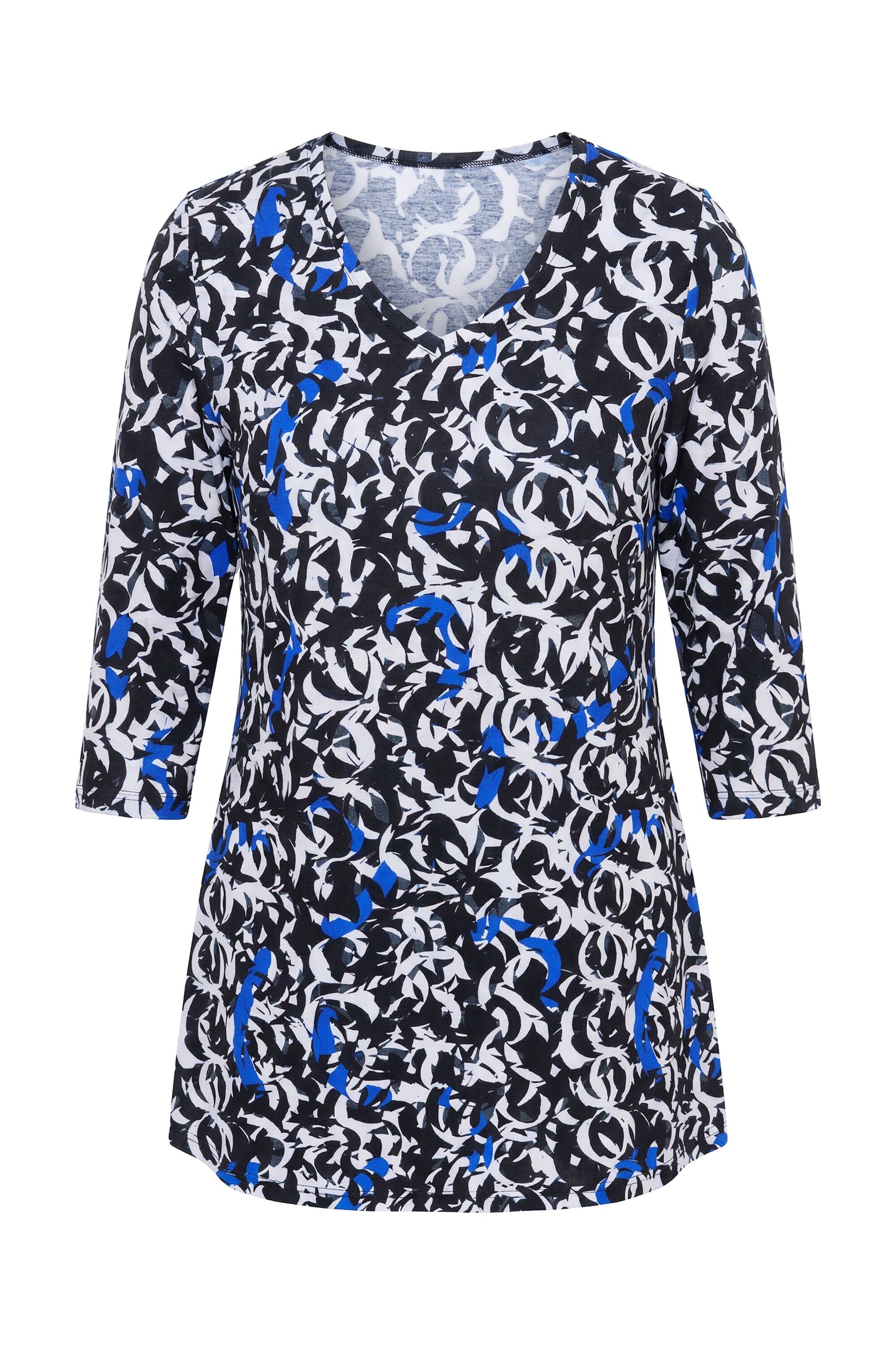 Ulla Popken Shirt in Zwart: voorkant