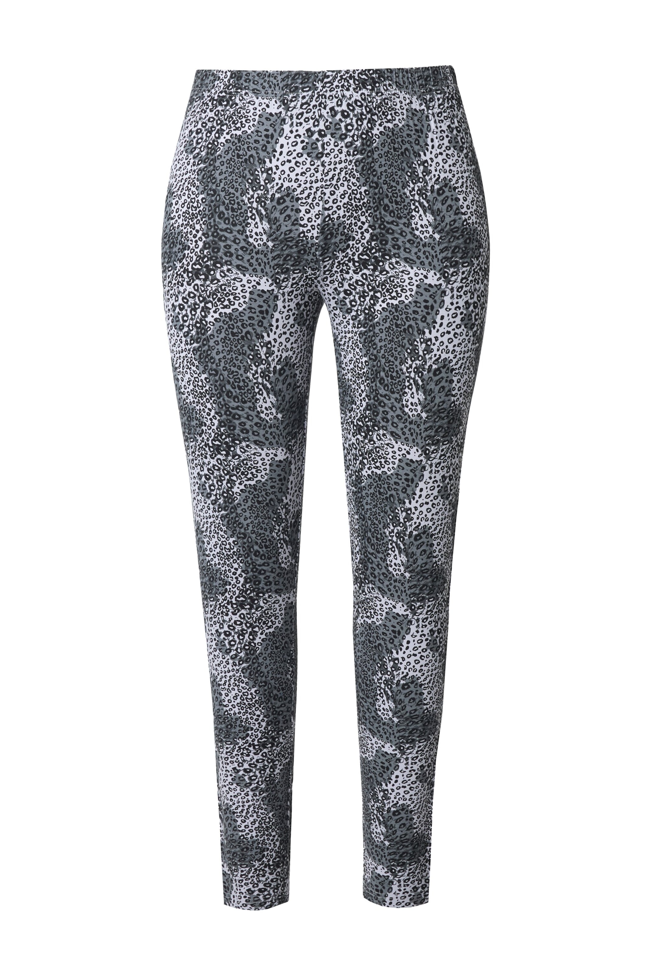Ulla Popken Tapered Leggings in Grijs: voorkant