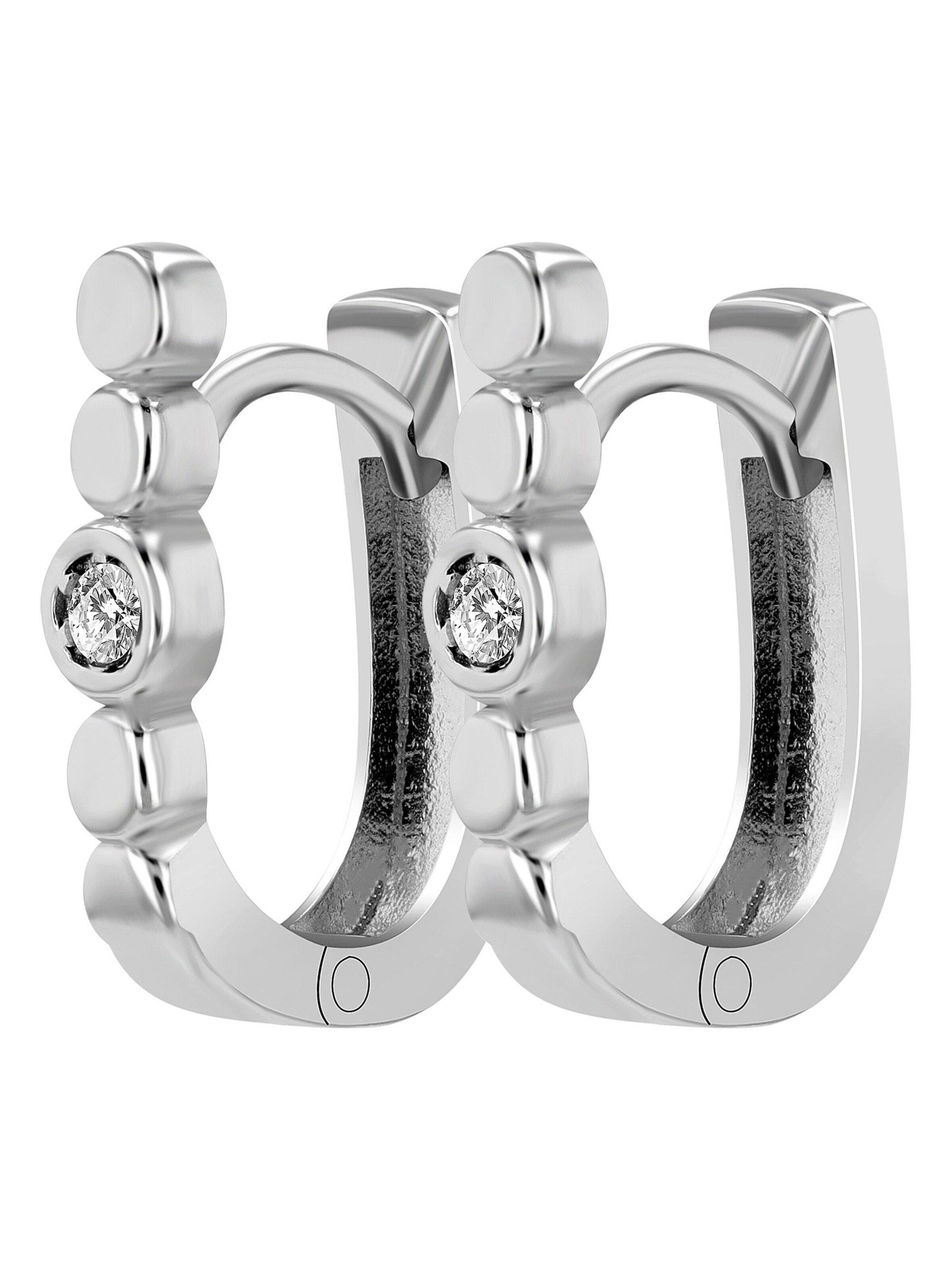 Akzent Earrings '"Asude" aus 925 Sterlingsilber, rhodiniert, langlebig' in Silver