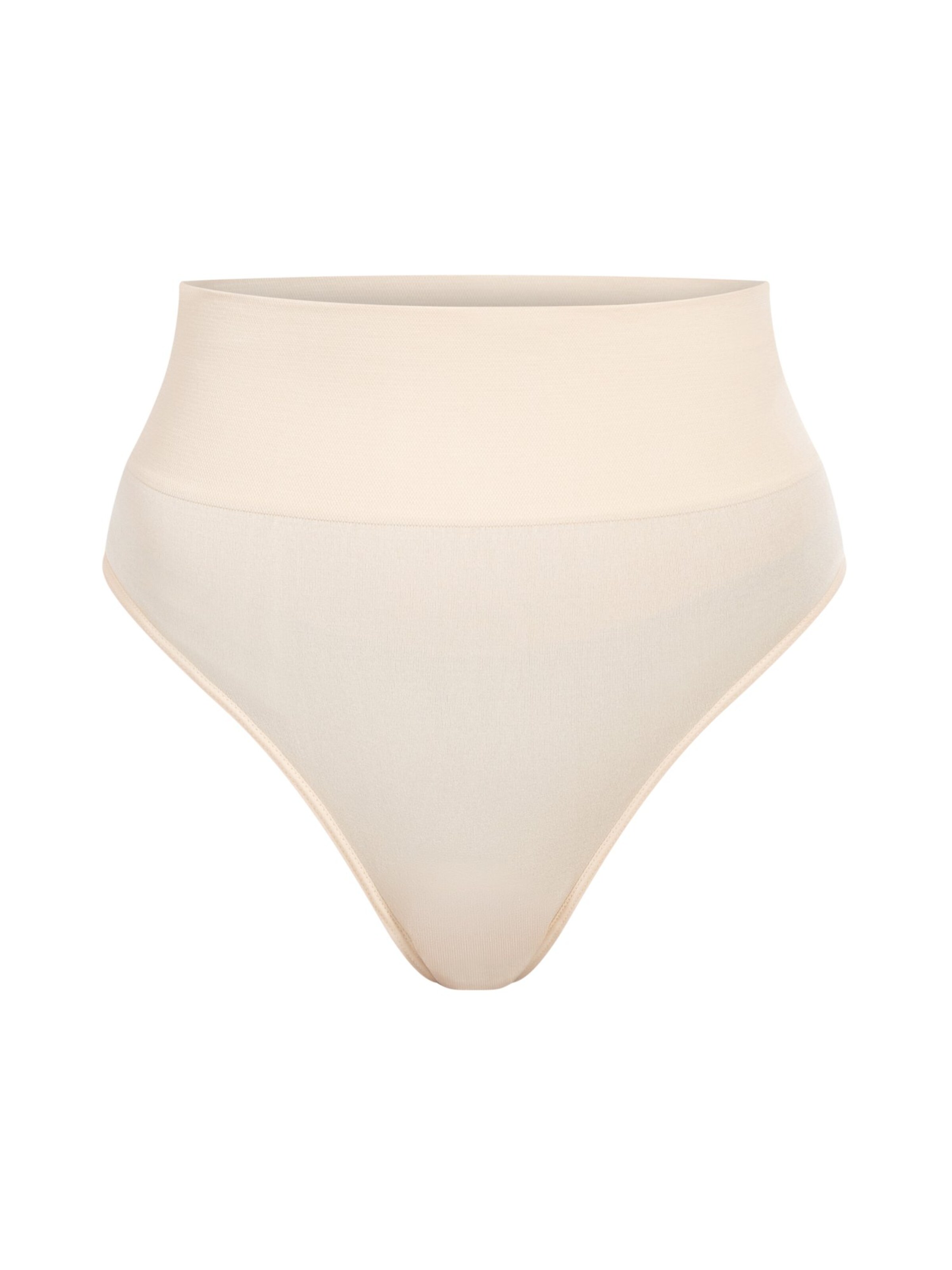 Smilodox Mid Waist String Nysa Seamless in Beige: Vorderseite