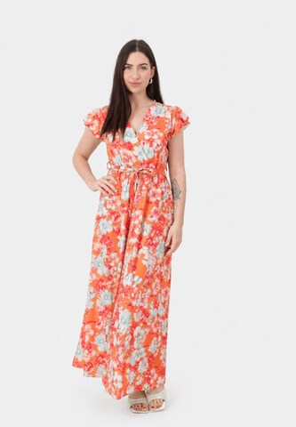 Elara Dress in Orange