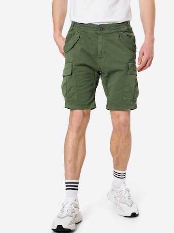 ALPHA INDUSTRIES Regular Cargo Pants 'Airman' in Green: front