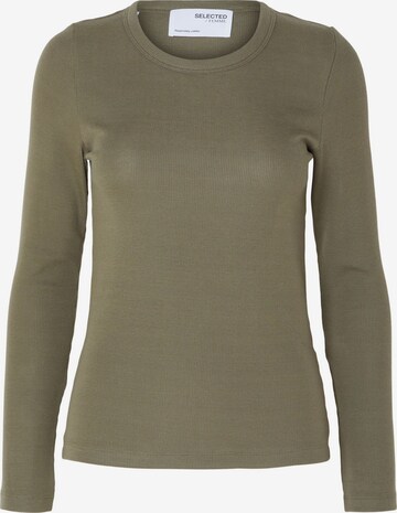 T-shirt 'Dianna' SELECTED FEMME en vert : devant