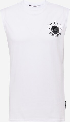 T-Shirt Plein Sport en blanc : devant