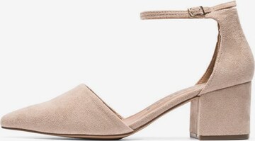 Bianco Pumps 'Divived D'orsay' in Beige: voorkant