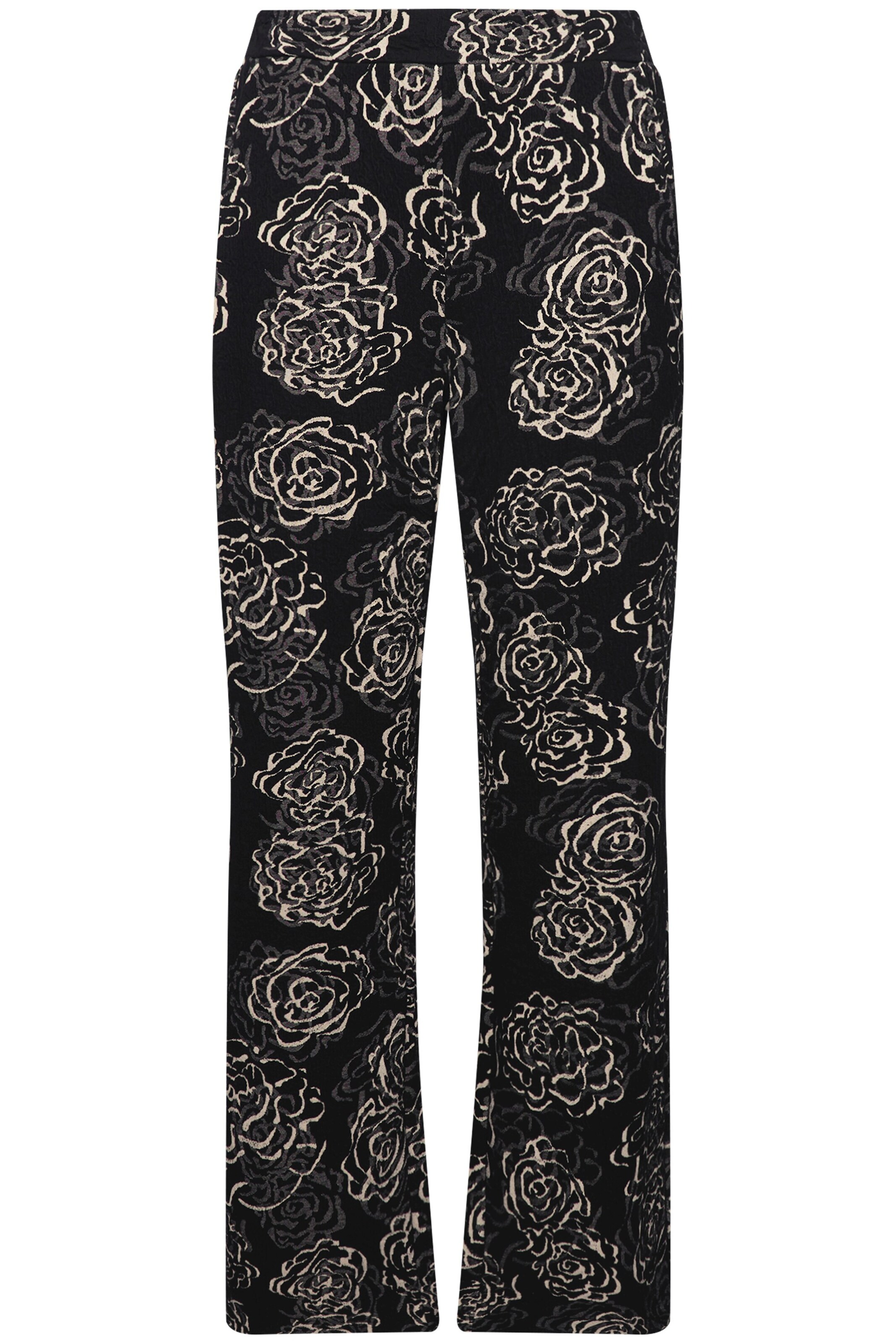 Ulla Popken Bootcut Broek in Zwart: voorkant