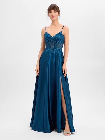 Luxuar Fashion Evening Dress in Blue: front