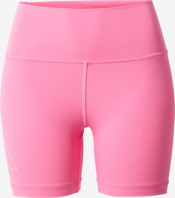 ADIDAS PERFORMANCE Скинни Спортивные штаны 'Optime Hyperbright High-Rise' в Ярко-розовый: спереди