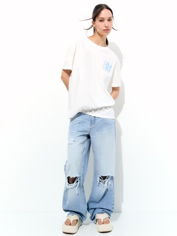 T-shirt Pull&Bear en blanc