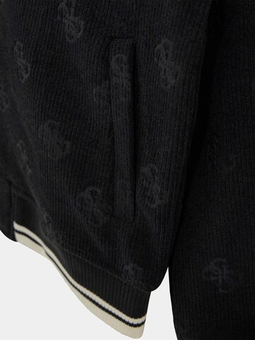 GUESS Zip-Up Hoodie in Black