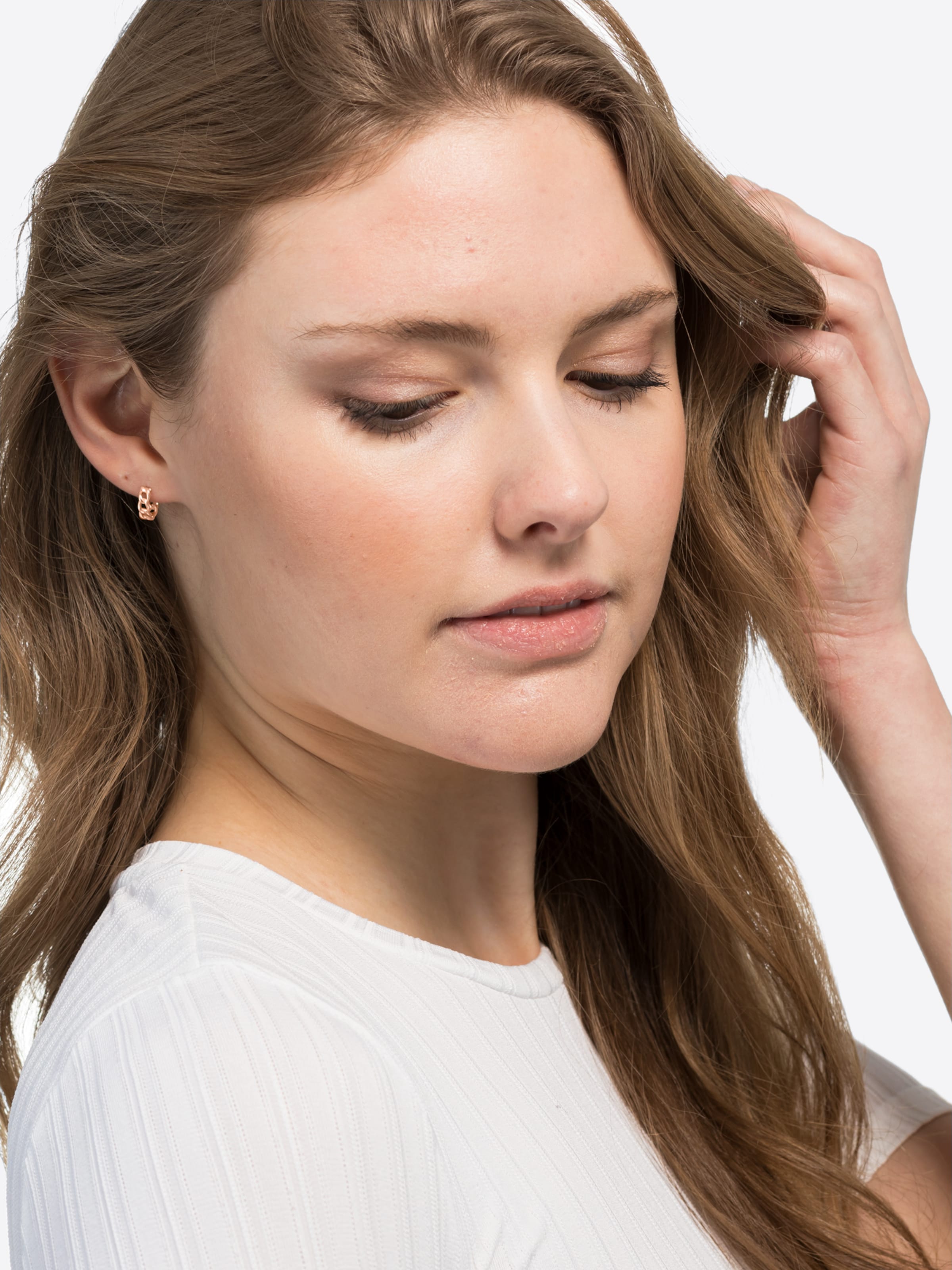 Boucles d'oreilles 'Smily' Heideman en or : devant