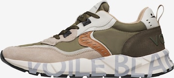 Baskets basses 'CLUB01.' Voile blanche en vert : devant