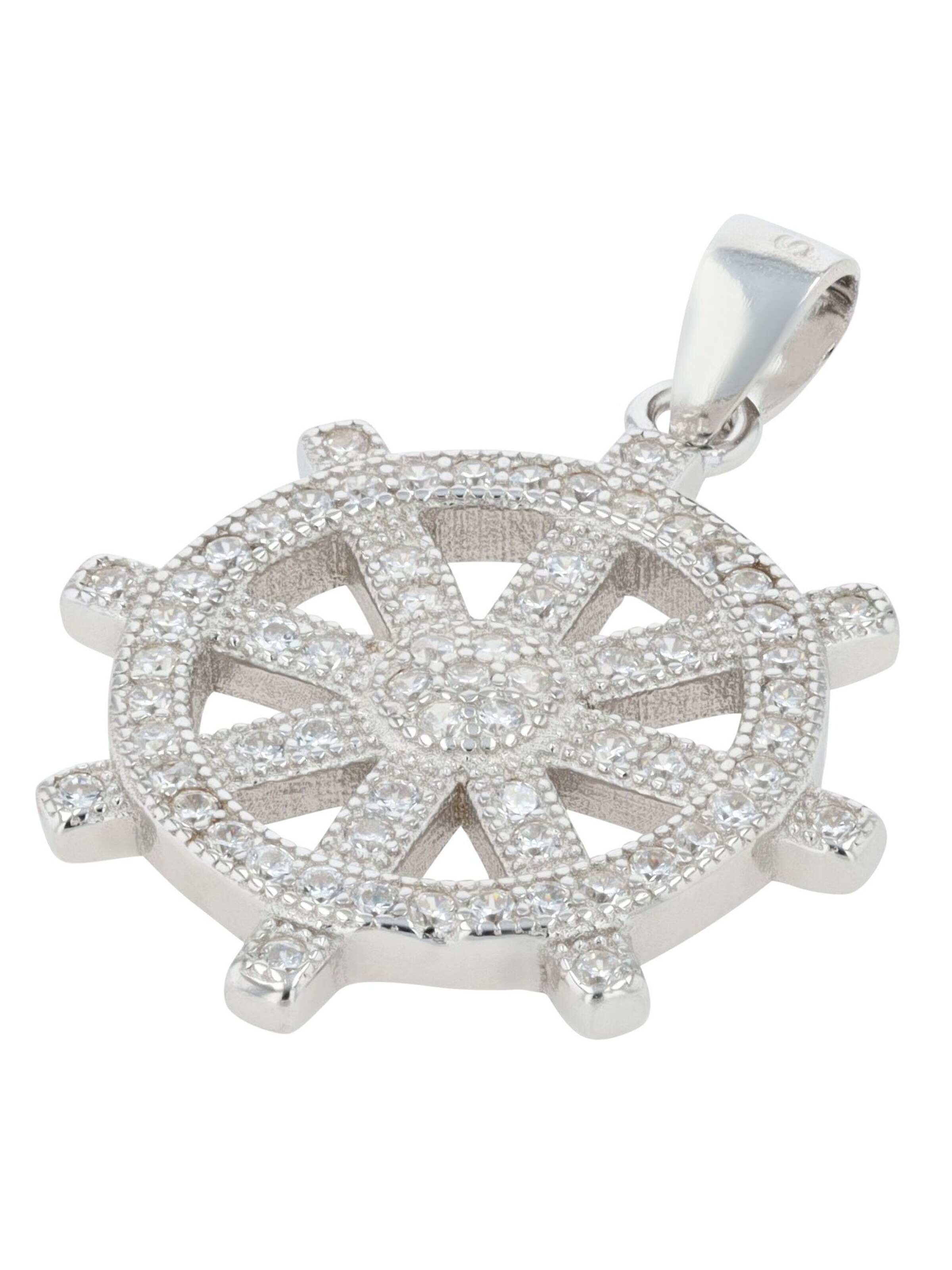 Akzent Pendant '"Wiebe" aus 925 Sterlingsilber, rhodiniert, langlebig' in Silver: front