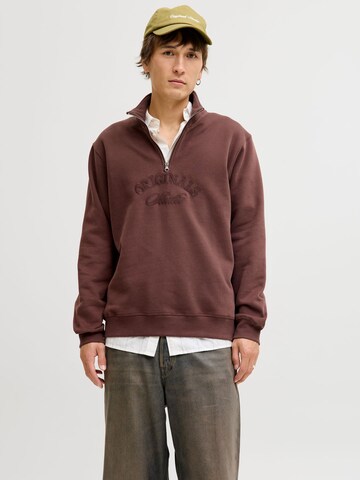 Sweat-shirt JACK & JONES en marron : devant