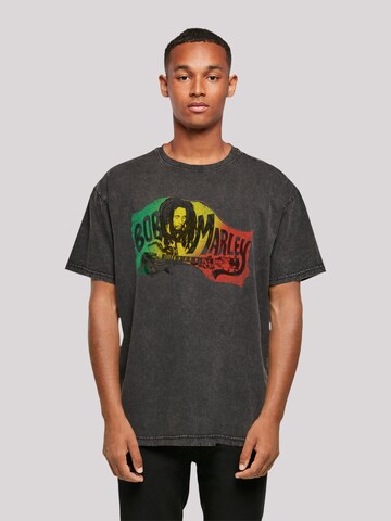 T-Shirt 'Bob Marley' F4NT4STIC en gris : devant