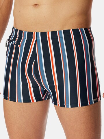 SCHIESSER Swim Trunks 'Ocean Swim' in Blue: front