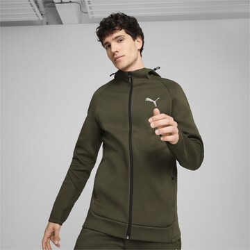 PUMA Sportsweatjacke 'Evostripe' in Grün