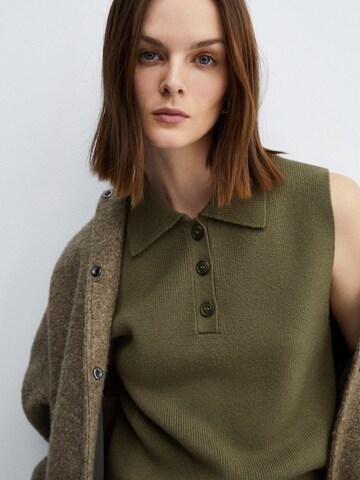 MANGO Sweater 'Riccio' in Green