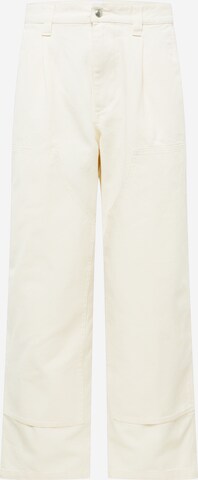 Regular Pantalon à pince 'Turner' Obey en blanc : devant