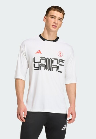 T-Shirt fonctionnel 'Lamine Yamal' ADIDAS PERFORMANCE en blanc : devant