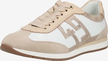 ARA Platform trainers in Beige: front