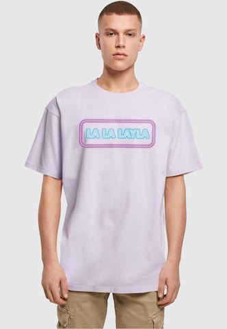 Merchcode T-Shirt 'La La Layla' in Lila: predná strana