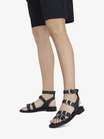 BRONX Sandalen met riem ' Thrill ' in Zwart: voorkant