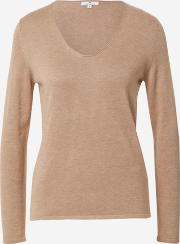 Pull-over TOM TAILOR en beige : devant