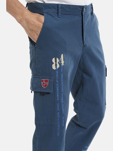 Regular Pantalon cargo 'Macha' Jan Vanderstorm en bleu